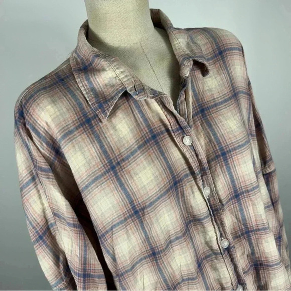 ❤️ AE flannel country sandblasted long sleeve shirt S - Picture 4 of 10
